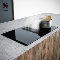 [최대60개월 무이자] [공식] 시리우스 S-DDH6 2in1 후드 일체형 인덕션 4구 Synthesis [무료 배송 및 설치], 블랙