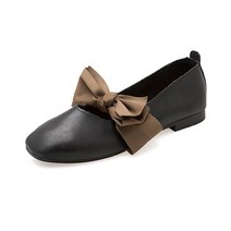 명브띠 여성 스트랩 리본 캐주얼 플랫 단화