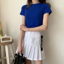 동대문관 요디걸 무지크롭 반팔 티셔츠
