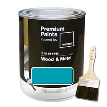 철재/목재용 팬톤 페인트 우드앤메탈 반광 1L, Peacock Blue(16-4728)