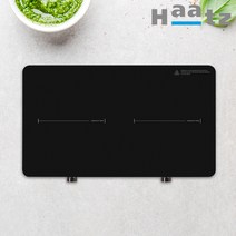 하츠 2구 이동식 인덕션 휴대용 전기레인지 화이트 블랙, 2. 블랙_CIH-252FK