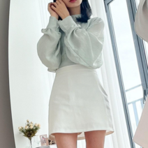 투디 유니 베이직 A라인 허리밴딩 스커트 치마바지