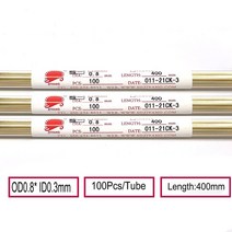 와이어 EDM 방전가공기 제거기 드릴 황동 전극 튜브 od0.8400mm 단일 구멍, 없음
