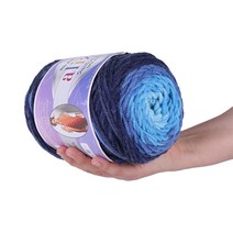 마마니트 4+1 맥시롱바틱 털실 250g 대용량실 / 롱바틱실 / 롱바틱털실, 6773 블루혼합