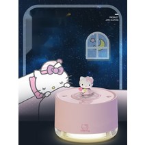 자연기화식가습기 캐릭터 USB 생일선물 귀여운 오르골 야간 무드등, A