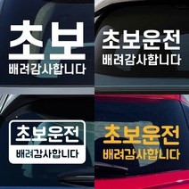 모노먼트 잘보이는 깔끔 초보운전 스티커 모음, NM-002, L (대형), 노랑