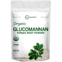 Organic Glucomannan Konjac Root Powder (Konjac Gel Powder) 10 Ounce Soluble Fiber amp; Prebiotics, One Color, One Size