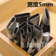 수제 가죽 DIY 도구 스트랩 한 모양 소 펀치 타원형 5MM 너비 DG0224, 21x5mm