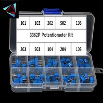 50 개몫 3362p 100r-1m 옴 10 값 5pcs 3362 101-105 멀티 턴 트리밍 전위차계 키트, 없음