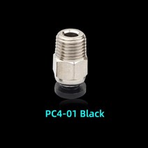 3D 프린터부품 공압 커넥터 보우 덴 압출기 OD 4mm 또는 6mm PTFE 튜브 용 J 헤드 핫 엔드 퀵 커플러 j 피팅 프린터 부품, 2 PCS+PC4-01  Black