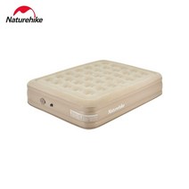 차박용품 네이처하이크 에어 매트리스 글램핑 매트 PVC 공기 주입식 수면 두꺼운 2인용 럭셔리 캠핑 침대 펌프 내장, [04] Khaki -double
