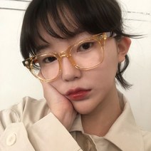 에스비카 Shane-C04 크리스탈 브라운 투명 뿔테 안경테