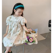 콩지키즈 여아원피스 래빗 유아 키즈 주니어 여름 반팔원피스