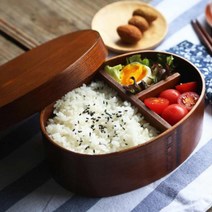 우드도시락 일본식 나무도시락통 피크닉 소풍 1단 2단, 1개