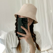 동대문모자 양면 체크 면 벙거지모자 남자 여자 버킷햇