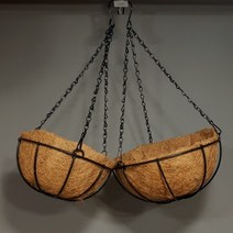 반얀플랜테리어 코코넛 화분 벽걸이 행잉 화분, 1개, 둥근코코넛