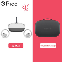 VR 헤드셋 vr 안경 컴퓨터 트래커 총 게임용 3d 8k pico neo 3 스트림 고급형 가상 현실 4k 디스플레이 56gb for metaverse avatar, 검은색