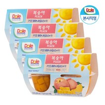 Dole 후룻볼 복숭아 113g 과일 통조림, 16개