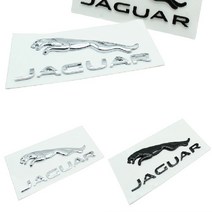 재규어 스티커 자동차 엠블럼 튜닝 로고 차량 이니셜 레터링 세트 JAGUAR, 블랙