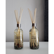 드라이 플라워 디퓨저 LAVENDER&WHITE MUSK OCEAN BREEZE 약 220ml, 라벤더&화이트머스크, 1개