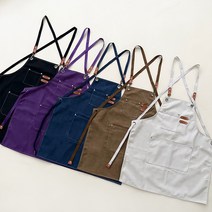 유스타 카페 바리스타 주방 앞치마, 화이트, 1개