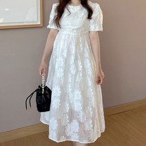 [썬데이베스트/무배] 플라워자수롱원피스 자수원피스 플라워롱원피스 여름원피스 시원한원피스 휴양지원피스 여행원피스 하객원피스 여성롱원피스 임산부원피스 임부복원피스 (2color)