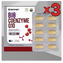 3개 묶음 항산화 영양제 코엔자임Q10 코엔자임큐텐 콜레스테롤 성인 남성 여성
