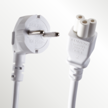 백색 크로바 코드 화이트 크로바 코드 [선택10-2] ㄱ자접지형+크로바 / WHITE, 3M