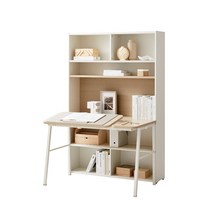 한샘 티오 책상세트 각도조절형 5단 120cm(컬러 택1), 색상:내추럴오크/그레이(B)