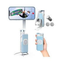 PowerVision 파워비전 S1 가장 작은 스마트폰 짐벌 삼각대가 내장된 3축 전화 안정기 움직임과 얼굴의 AI 추적 브이로깅 또는 틱톡(자동차 마운트 키트 블루), 유니버설 폰 마운트_다크-1
