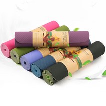 파워몬 요가 필라테스 운동 헬스 매트 헬스장 두꺼운 PVC TPE 홈트레이닝 운동 용품, 블루