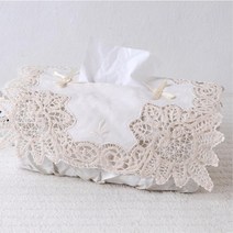 레이스자수포인트 고급진 각티슈케이스 신혼부부 식탁 홈파티 거실테이블