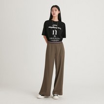 [랩] 밴딩 슬릿 와이드 팬츠