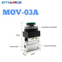 공압 부품 1개 공압 기계 밸브 MOV-1 수동 공기 스위치 제어 빠른 푸시 버튼, 04 MOV03A