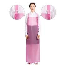 웰프런 우레탄 방수앞치마 쌍고리 H형 대, 반투명 핑크