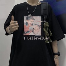 wanghuan트렌디한 티셔츠 여름 그레이 계열 반팔 남성 트렌드 복고 원숙풍 상의 한국판 루즈핏 반팔: 범어 소십자 #진한 그레이 S [-근 착용 권장]