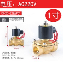 15A 20A 25A 35A 40A 50A 상시닫힘 솔밸브 솔레노이드밸브 8A10A, DN25-1인치-AC220V + 1개