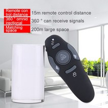 무선 Ppt 플립 펜 USB 전자 레이저 포인터 데모 프로젝션, 01 Black