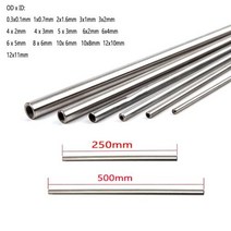 잔디깎기 1 10pcs 250mm500mm 304 원활한 Stainlessy 철강 모세관, 6x2mm  1pcs+250mm