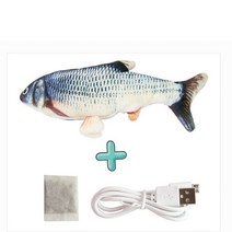 고양이 USB 충전기 장난감 고기 대화형 전기 플로피 현실적인 반려동물 씹는 린 애완동 용품 고양이강아지, JUMP Cable And Mint 4