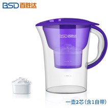 휴대용 이동식 미니 고속 정수기 야외 캠핑 여과기 필터 물병 보틀 수돗물필터 식수대 117, 뉴 퍼플 2.5l(2코어 포트)