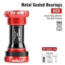 MTB 로드 바이크 하단 브래킷 BSA 세라믹 실링 베어링 BB 스크류 타입 자전거 축 방수 24mm 크랭크 세트 6873mm