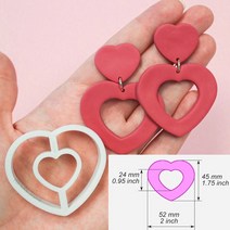 도예체험 취미 새로운 부드러운 도자기 귀걸이 절단 다이 기하학 3D 인쇄 중공 PLA 금형 DIY Ins 프랑스, 06 2-C