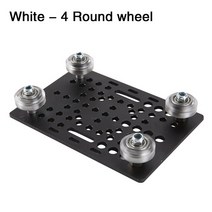 V-슬롯 갠트리 세트 20-80mm 플레이트 알루미늄 프로파일 Openbuilds CNC 라우터 및 3D 프린터 부품, 04 4 big white wheels B