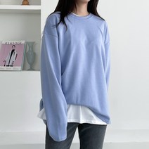 특양면 파스텔 박스핏 여성 긴팔 티셔츠 8color