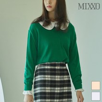 미쏘 미쏘 플랫카라 솔리드 블라우스_MIWBLA211G-T