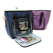 니뜨 고급 뜨개 보조 숄더백 뜨개실무료도안증정 니뜨뜨개보조가방 뜨개수납가방 수납가방 뜨개보조도구 뜨개파우치 보조가방, 네이비