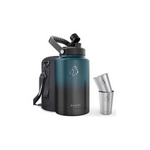 BUZIO 128온스 절연 물병 1갤런 인디고 블...