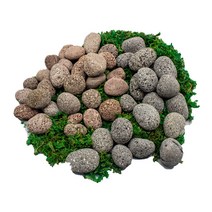 담쟁이가든 네츄럴 에그석 라바 스톤 화분데코 어항수조장식 정원데코용, 레드(3kg)