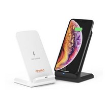 다번다 크루젠 9V 10W지원 스탠드형 고속 무선 충전기, 화이트 M-300
